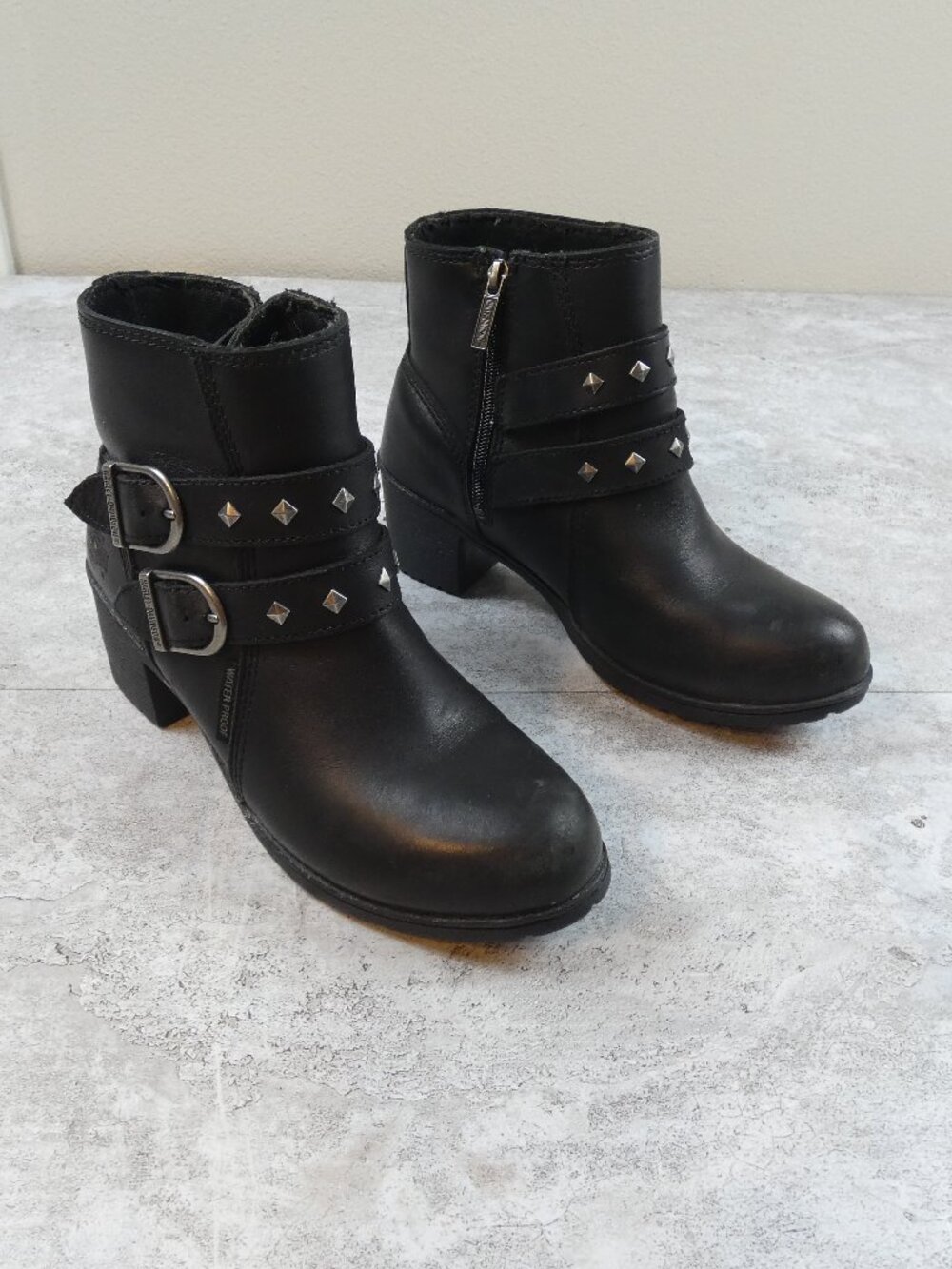 Harley Davidson Boot Studs Waterproof Leather Riding Harness